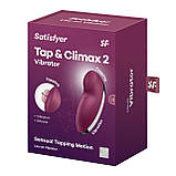 Вібростимулятор-пульсатор Satisfyer Tap & Climax 2 Red, ефект постукування пальцем - SX2185, фото 7