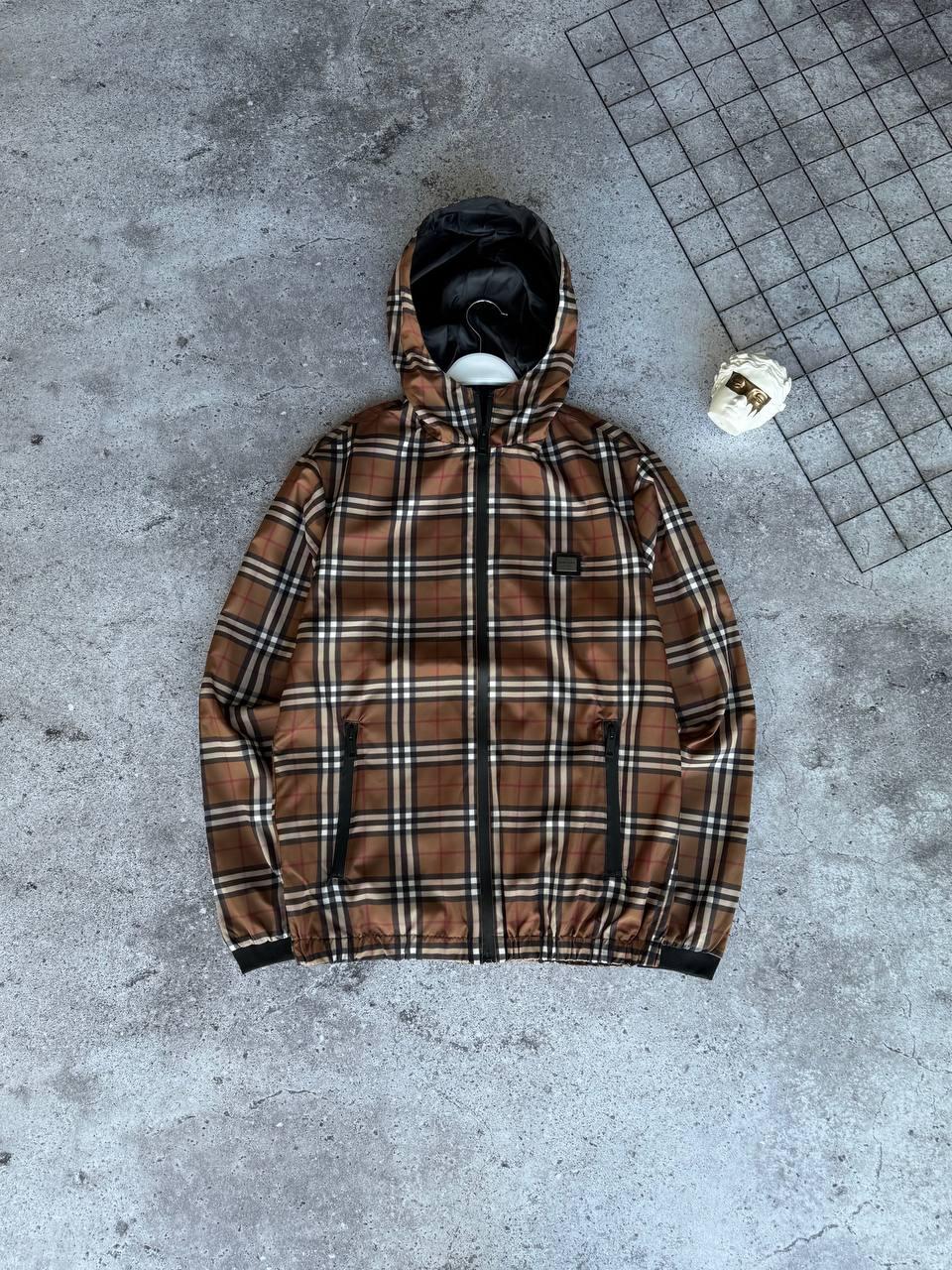 Чоловіча куртка вітровка BURBERRY M2421 коричнева, фото 1
