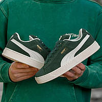 Зелені замшеві чоловічі кросівки Puma SUEDE XL / Демісезонні кеди Пума