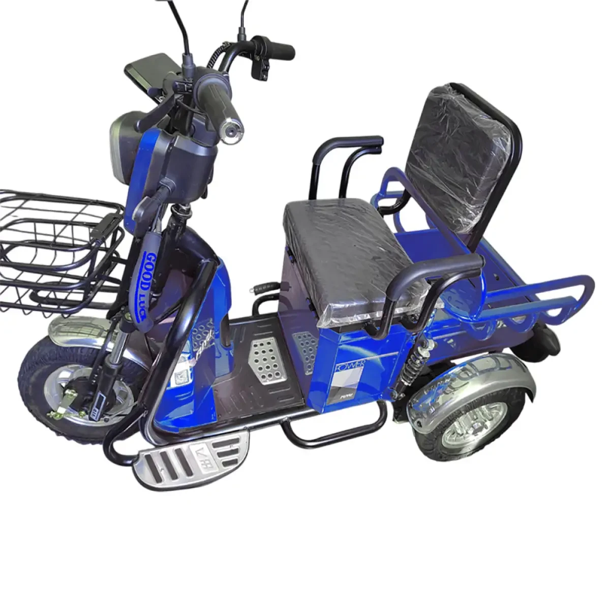 Електричний трицикл двомісний FORTE CARGO-WS600-60V-20Ah Li-ion шини 10"-10" купити в