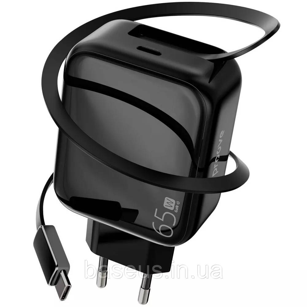 Мережевий зарядний пристрій Proove Fixtape GaN Type-C 65W, Black