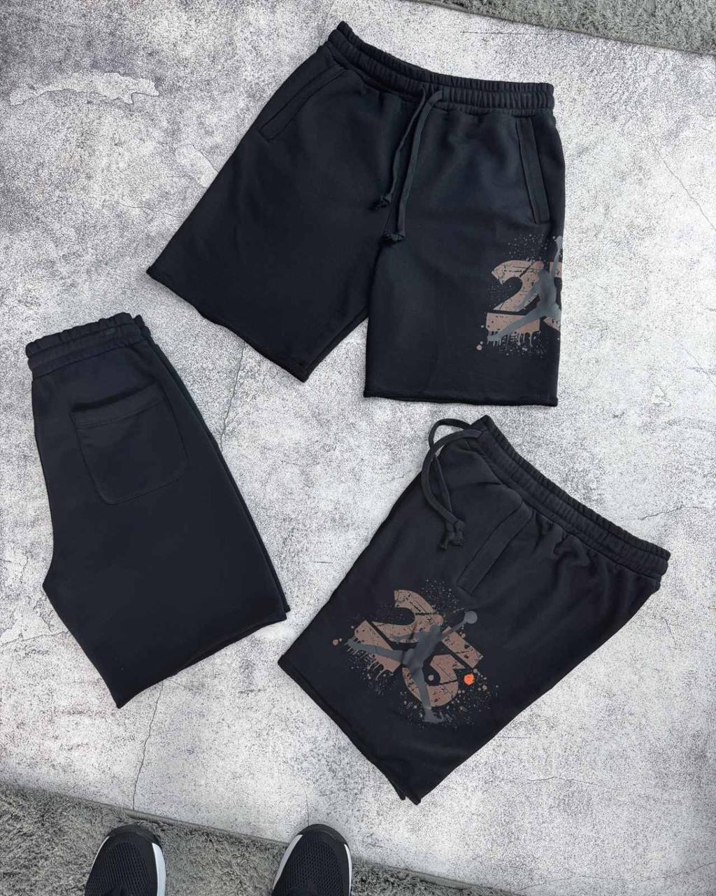 Чоловічі спортивні шорти в чорному кольорі, фото 1