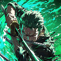 Плакат "Великий Куш, Ван Піс, Ророноа Зоро, One Piece, Roronoa Zoro", 60×34см, фото 4