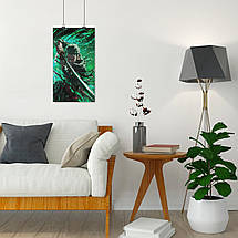 Плакат "Великий Куш, Ван Піс, Ророноа Зоро, One Piece, Roronoa Zoro", 60×34см, фото 6