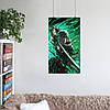 Плакат "Великий Куш, Ван Піс, Ророноа Зоро, One Piece, Roronoa Zoro", 60×34см, фото 8