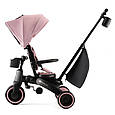 Триколісний велосипед Kinderkraft Jazz 2 Pink | 5в1, складаний, з поворотним сидінням і капюшоном UPF50+, фото 6