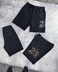 Чоловічі чорні короткі спортивні шорти