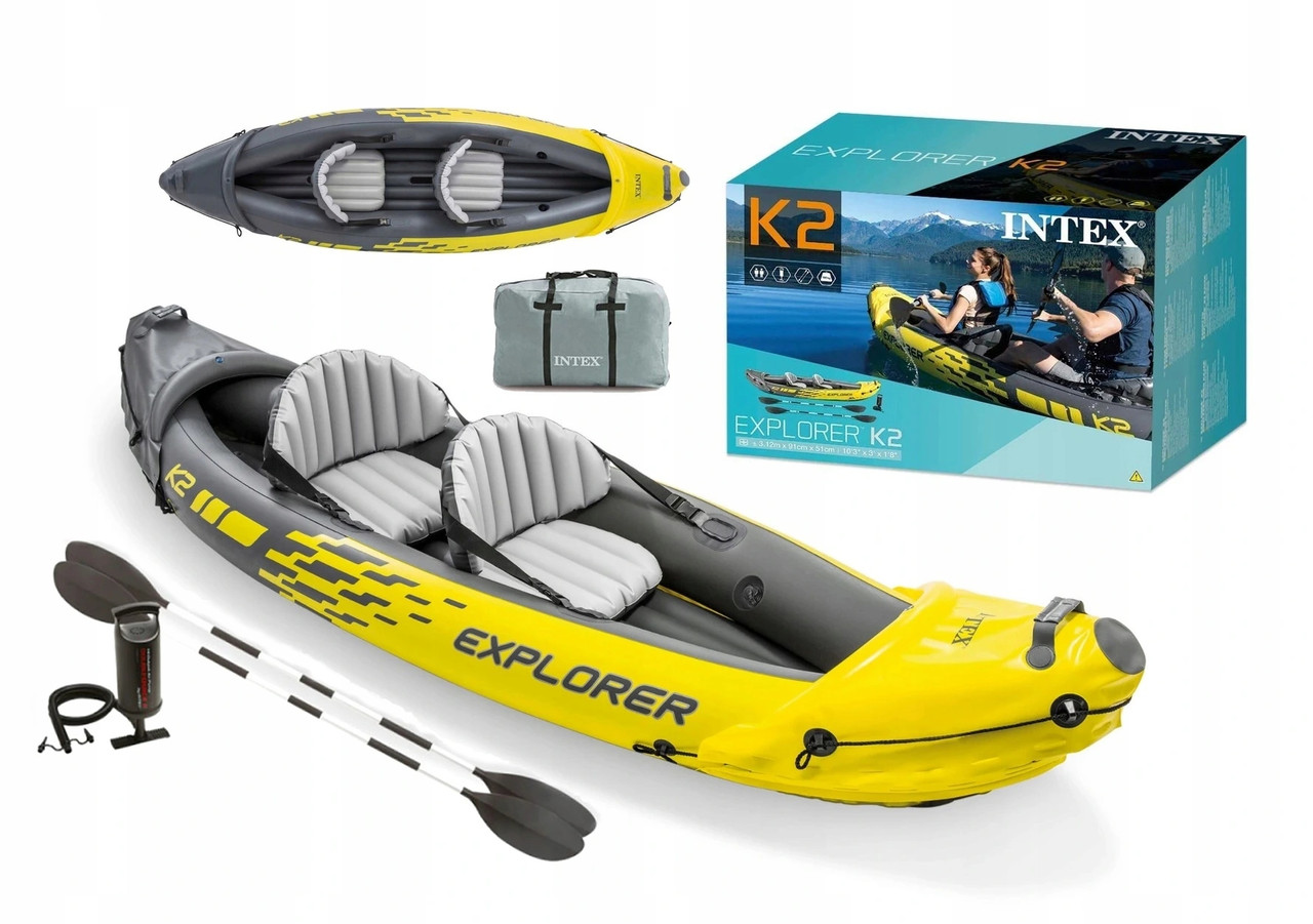 Надувна байдарка Intex Explorer K2 (312х91х51см)