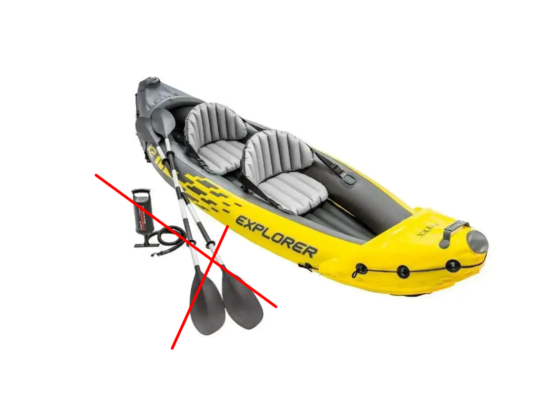 Надувна байдарка Intex Explorer K2 (312х91х51см) відновлена, без комплекта