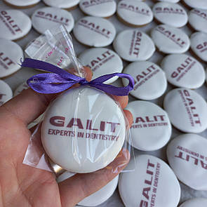 Пряник імбирний коло 6 см з лого брендований