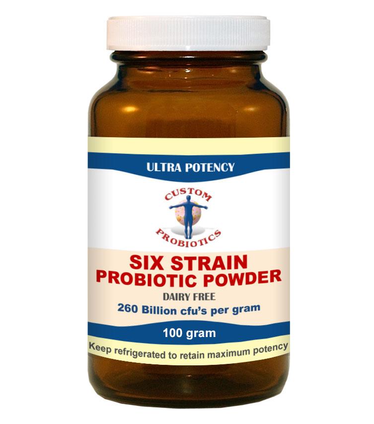 Custom probiotics Six Strain Probiotic Powder / Шість штамів пробіотиків 260 млрд 100 г
