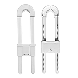 Блокіратор для стулкових дверей з ручками. Білий (03037), фото 2