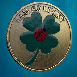 Пам'ятна монета удачі та везіння "Четиреслиста конюшина та сонечко".