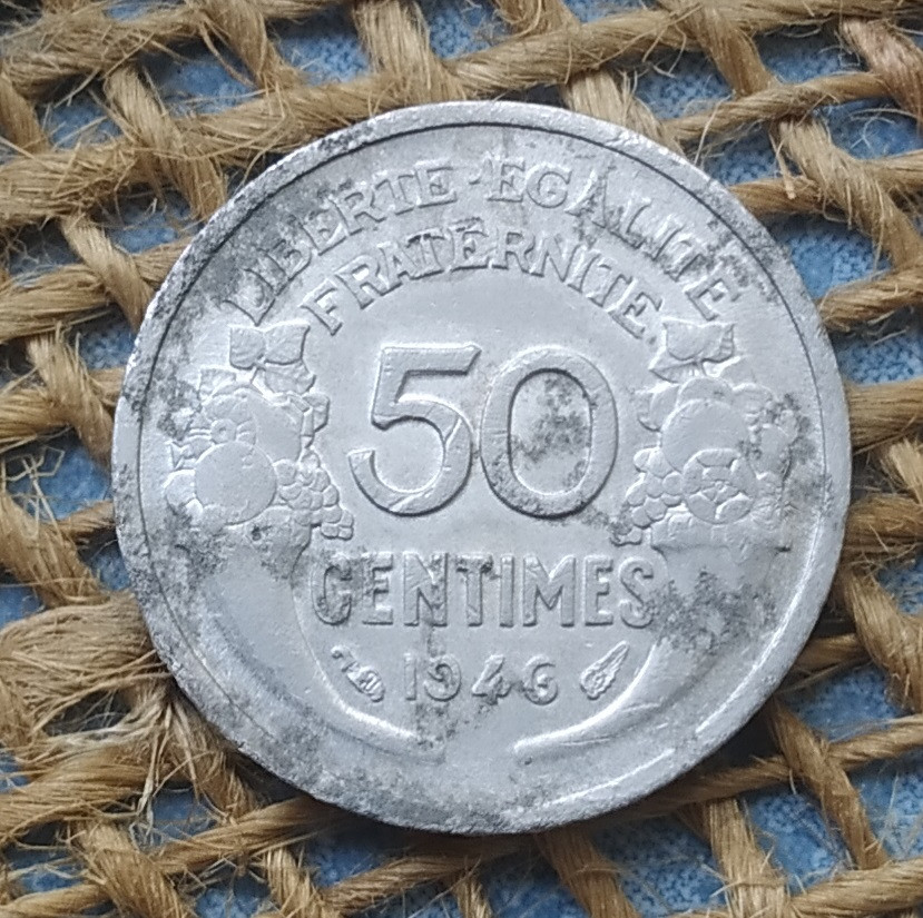 50 сантимiв 1946 року францiя, фото 1