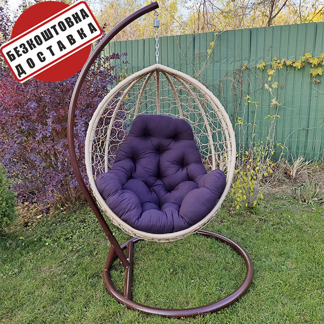 Підвісне крісло кокон на посиленій стійці GreenGard Наомі (Арт. 102), фото 1