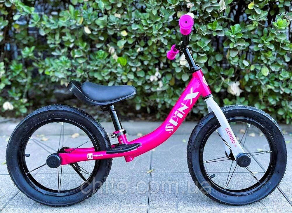 Велобіг "CORSO Spin-X" PX-211-74 синій 14" надувні колеса, фото 1