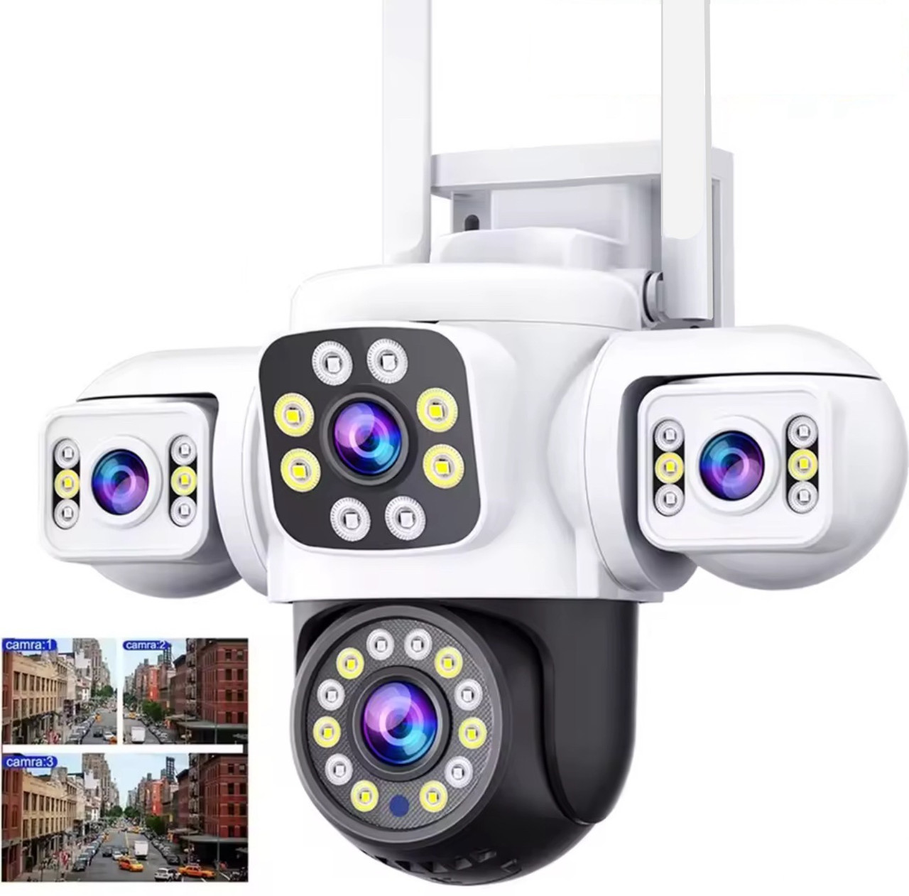 Зовнішня IP WiFi камера ANSVICAM 6K з 3 об'єктивами. Yoosee