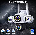 Зовнішня IP WiFi камера ANSVICAM 6K з 3 об'єктивами. Yoosee, фото 4