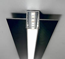 Чорний Роздільний профіль для тіньового шва з LED каналом - РПТШ 15 LED