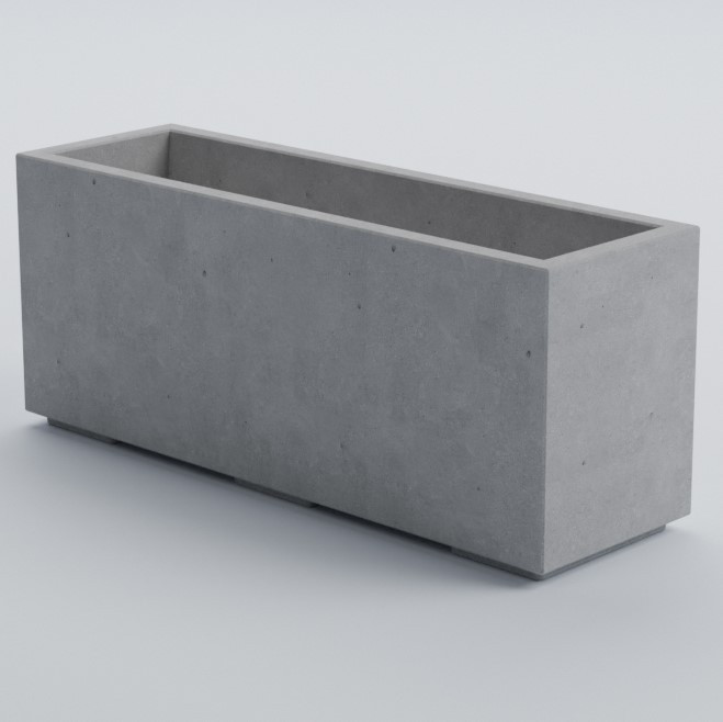 Вазон бетонний Ховд C 40x97x30 см, вуличний садовий