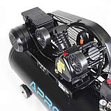 Компресор двоциліндровий ремінний OFBD-100 2.2 кВт 402 л/хв 8бар 100 л (2 крани) + олива 0,5 л APRO 850182, фото 8