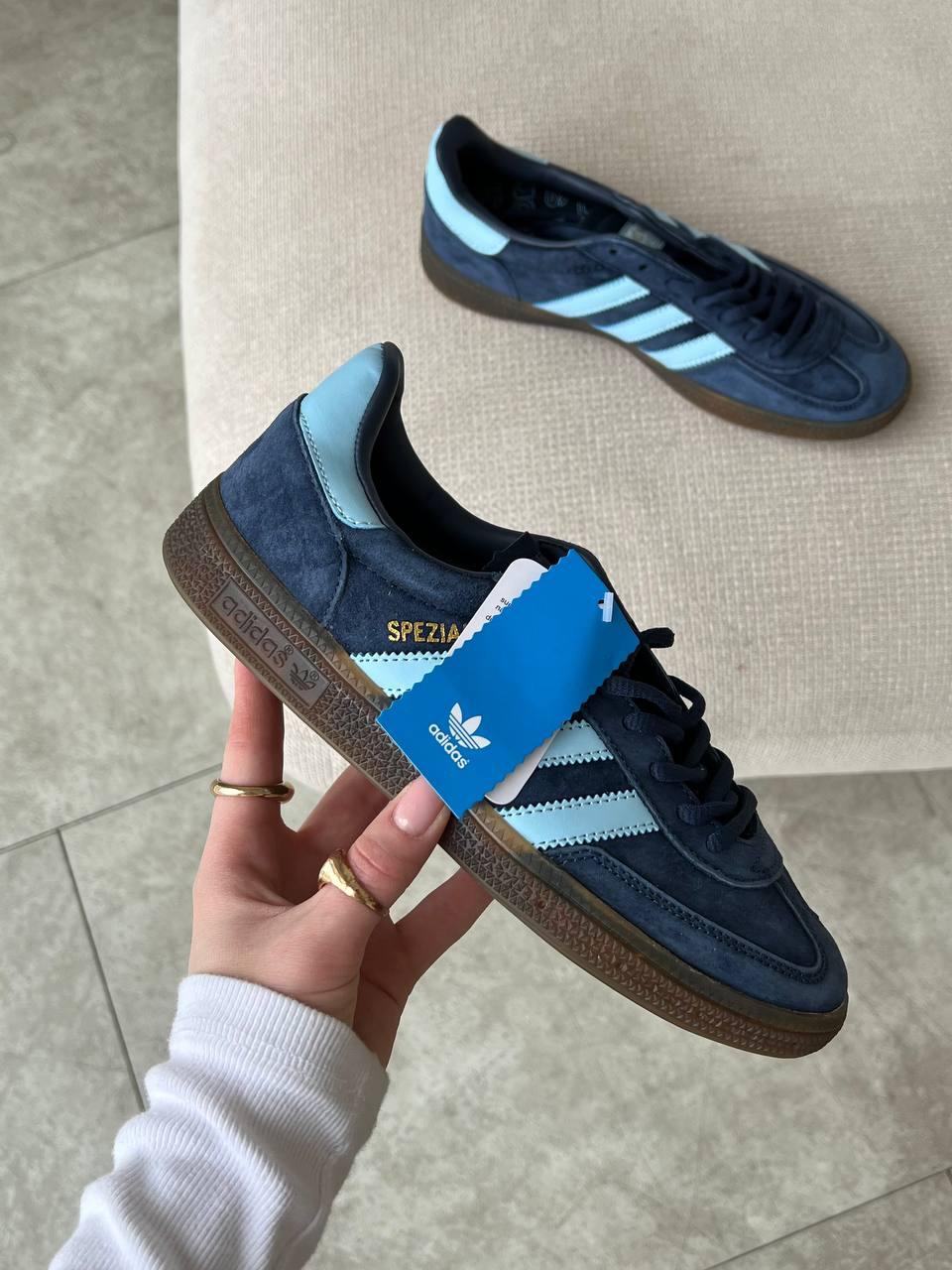 Жіночі демісезонні кросівки Adidas Spezial (сині) стильні повсякденні кроси 57756 Адідас vkross