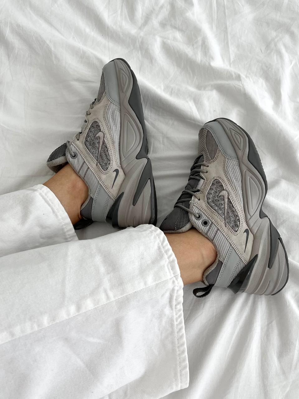 Жіночі кросівки Nike M2K Tekno Grey (сірі) модні спортивні кроси 146432 Найк vkross