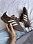 Жіночі спортивні кросівки Adidas Samba BROWN LEATHER premium (коричневі) повсякденні кроси 1134 Адідас vkross, фото 2