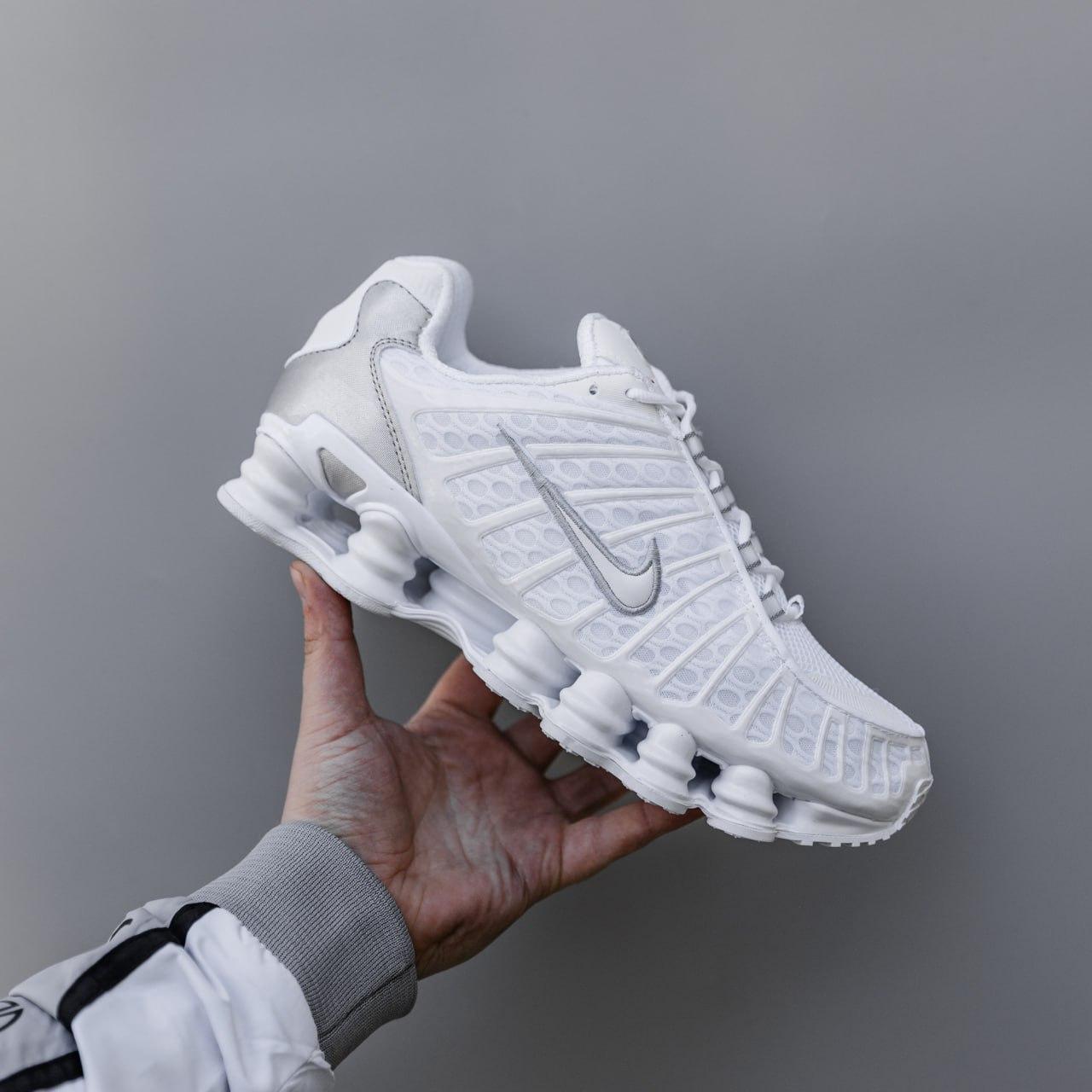 Чоловічі кросівки Nike Shox TL White (білі) модні демісезонні кроси 3012 Найк vkross, фото 1