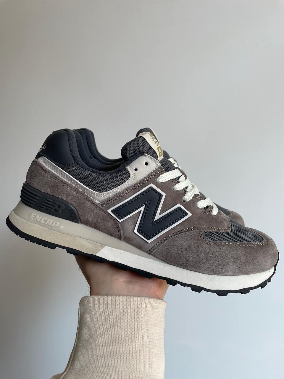 Жіночі демісезонні кросівки New Balance 574 (коричневі) спортивні кроси 0685v Нью Беленс vkross, фото 1