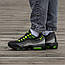 Чоловічі кросівки Nike Air Max 95 Black Grey Green (чорно-сірі) спортивні кроси 2230 Найк vkross, фото 4