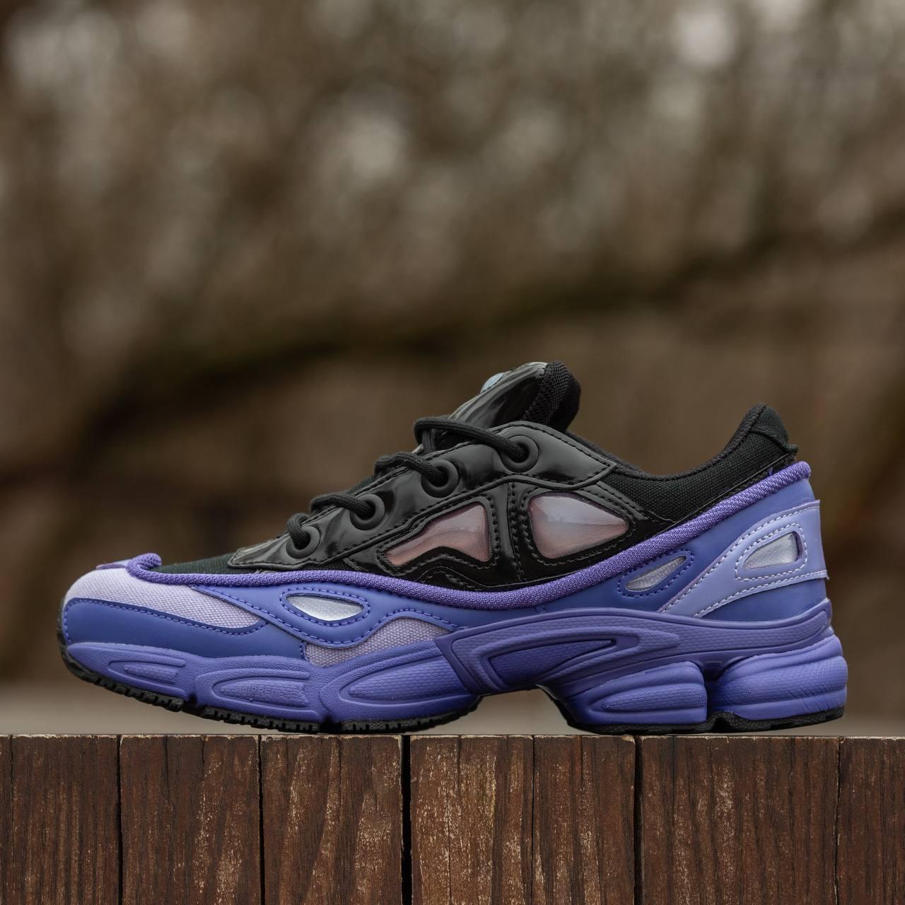 Чоловічі кросівки Adidas x Raf Simons Ozweego Black Purple (чорно-сині) повсякденні 2151 Адіас vkross