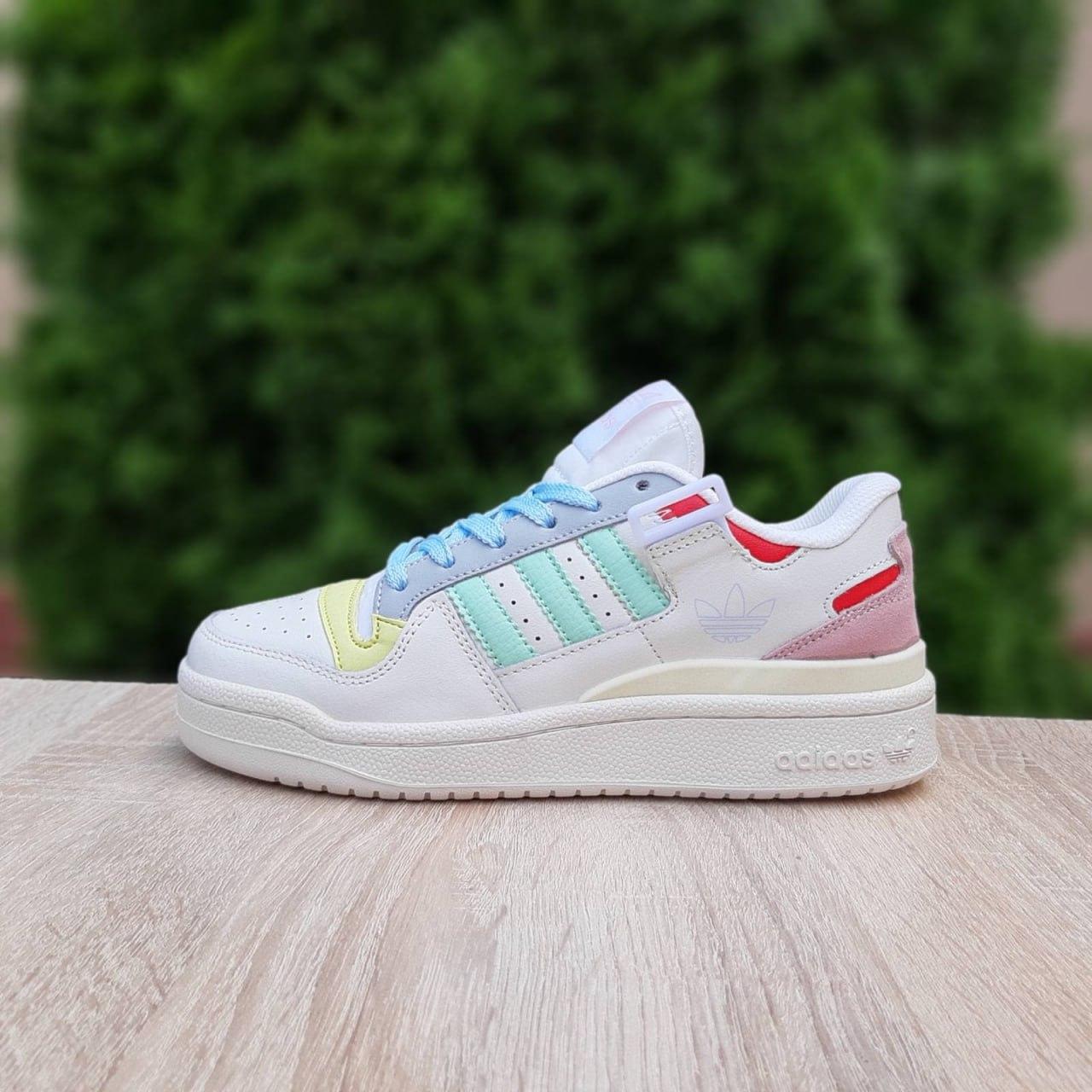 Жіночі демісезонні кросівки Adidas Forum LOW (колірні) спортивні повсякденні кроси 20784 Адідас vkross