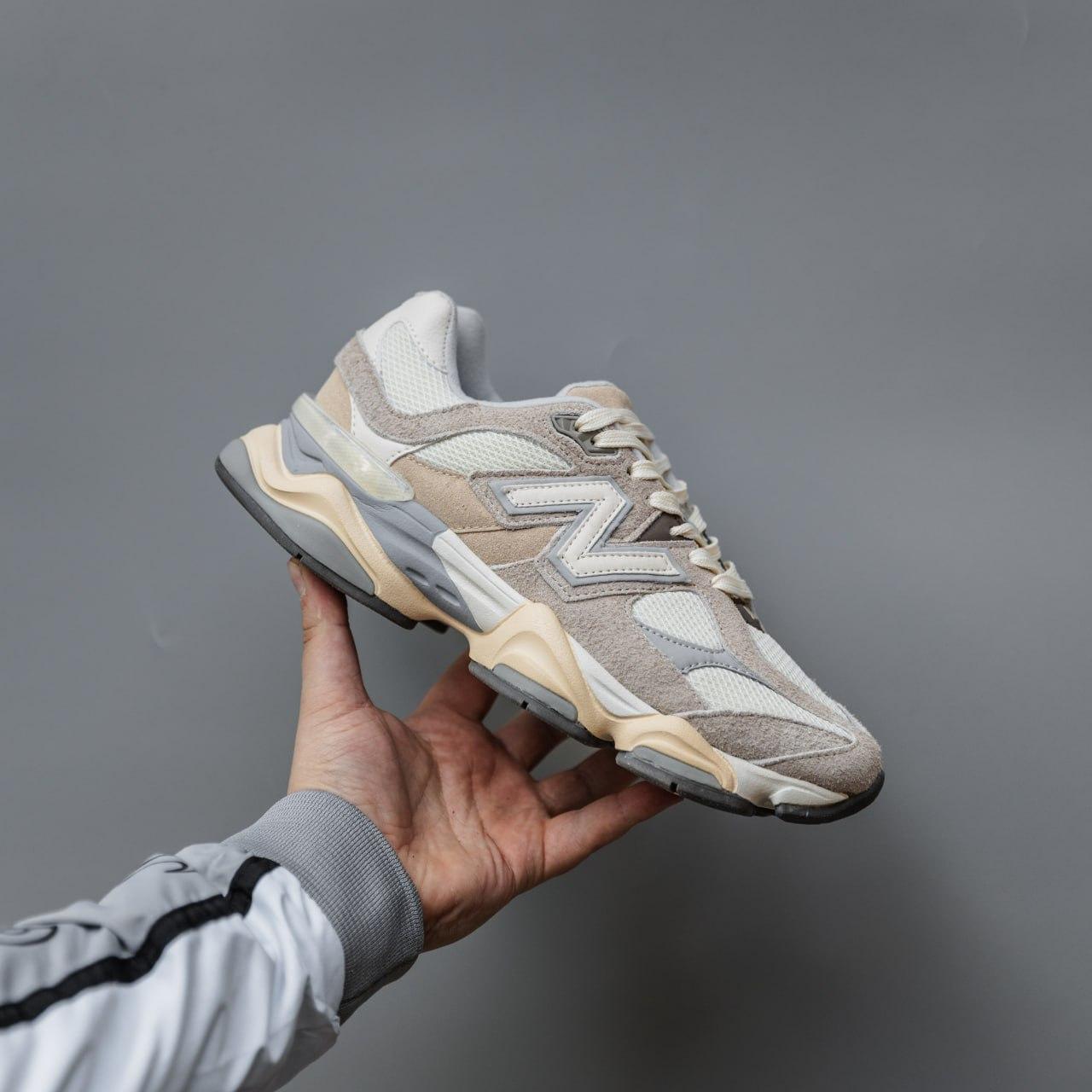 Жіночі спортивні кросівки New Balance 9060 (сірі) демісезонні кроси 3046 Нью Беленс vkross