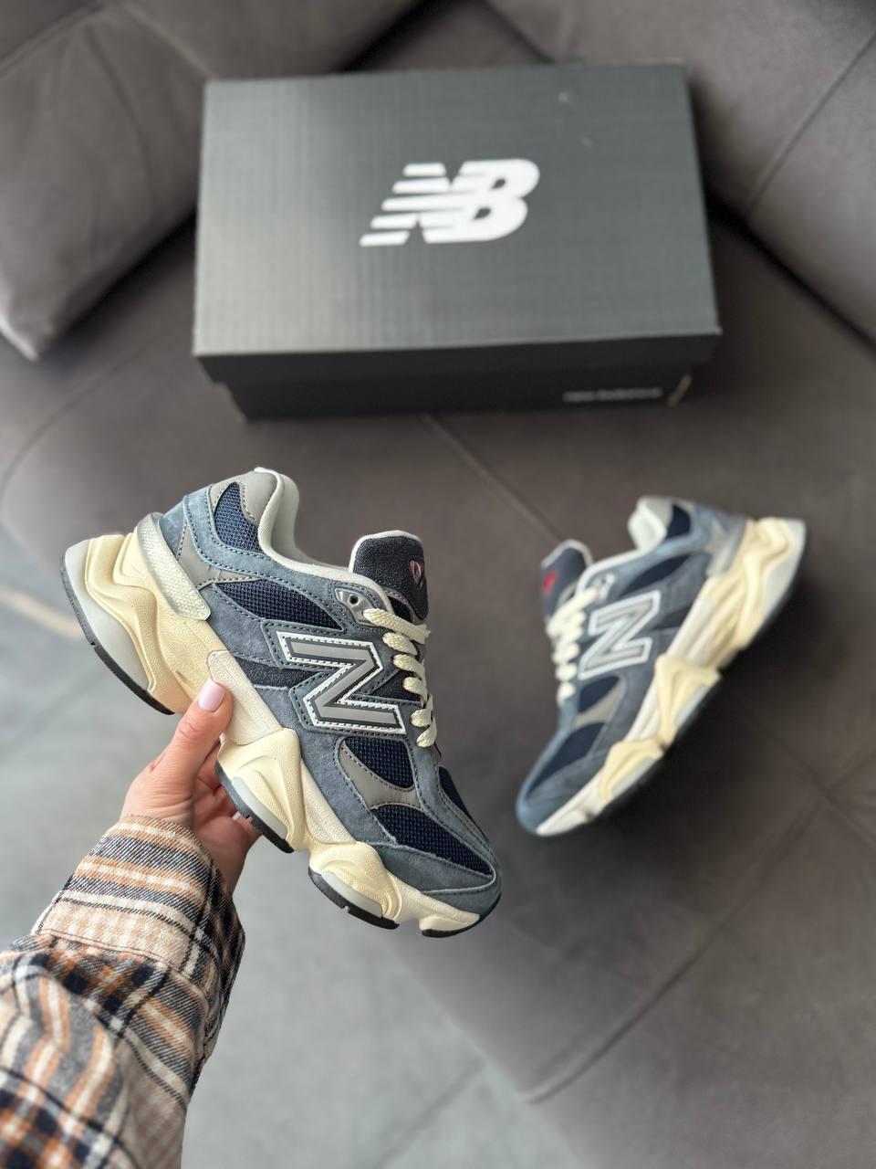 Чоловічі спортивні кросівки New Balance 9060 Blue (сині) демісезонні кроси 677 Нью Беленс vkross, фото 1