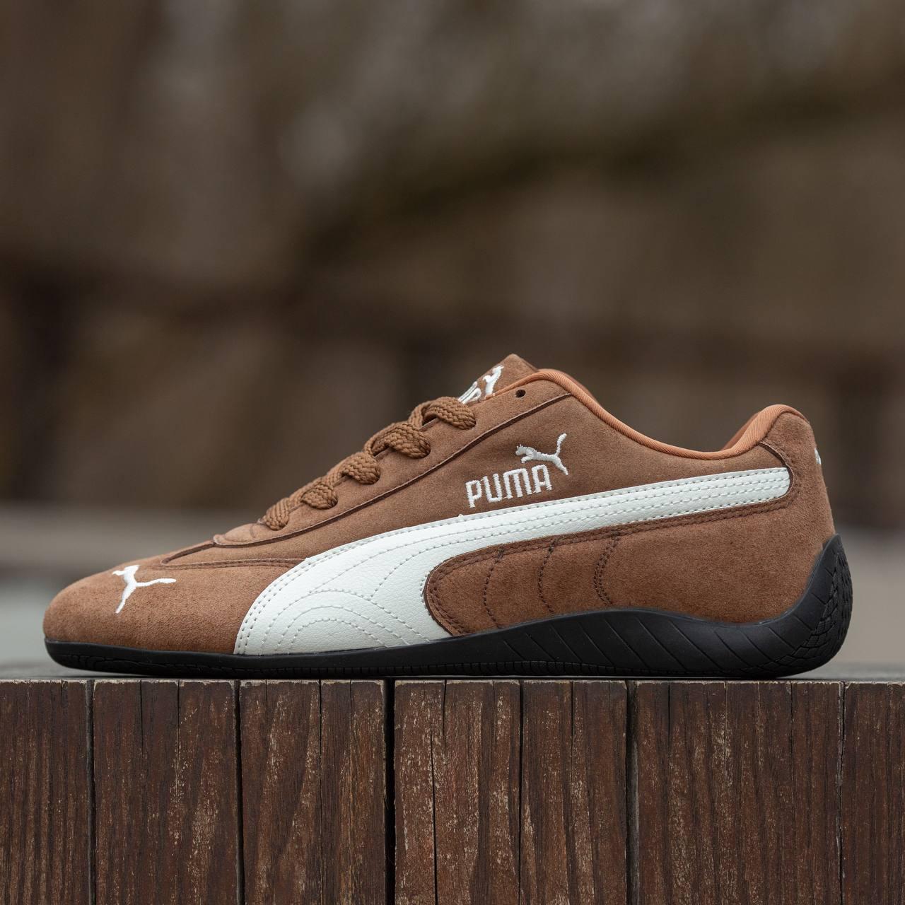 Жіночі демісезонні кросівки Puma Speedcat Og Brown (коричневі) спортивні стильні кроси 2186 Пума vkross