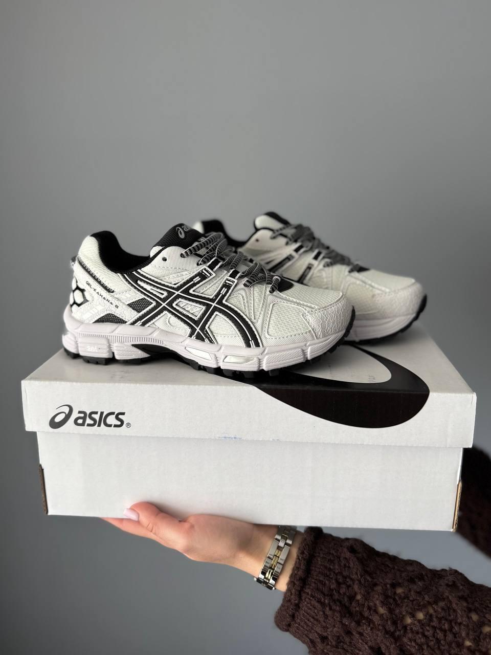Чоловічі кросівки Asics Ael-Kahana 8 White/black (білі з чорним) спортивні кросівки 460 Асікс vkross, фото 1