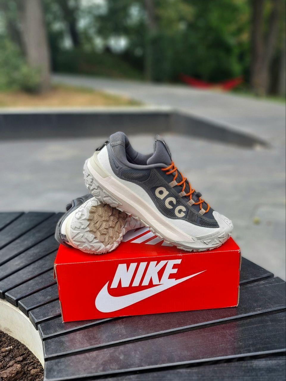 Чоловічі кросівки Nike ACG Mountain Fly 2 Low Gore-Tex Dark Smoke Grey (сірі) спортивні 01327 Найк vkross