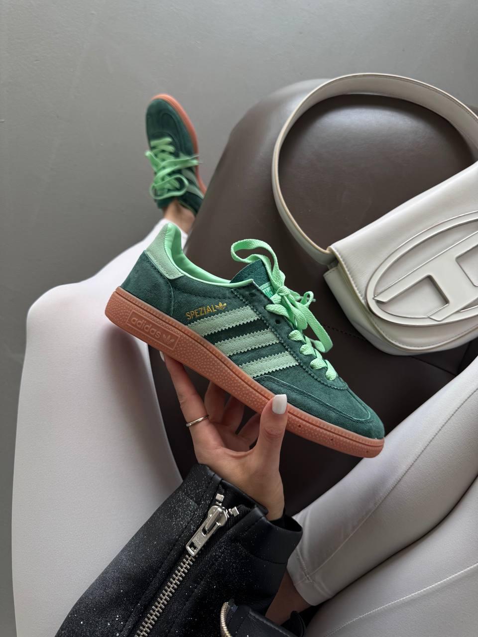 Чоловічі кросівки Adidas Spezial HANDBALL GREEN premium (зелені) повсякденні 0899 Адідас vkross, фото 1