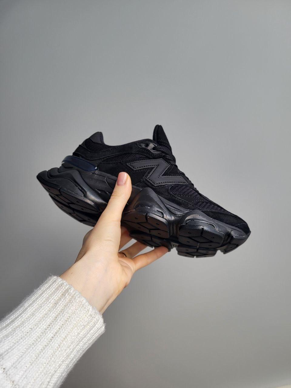 Жіночі спортивні кросівки New Balance 9060 Black (чорні) демісезонні кроси 682 Нью Беленс vkross