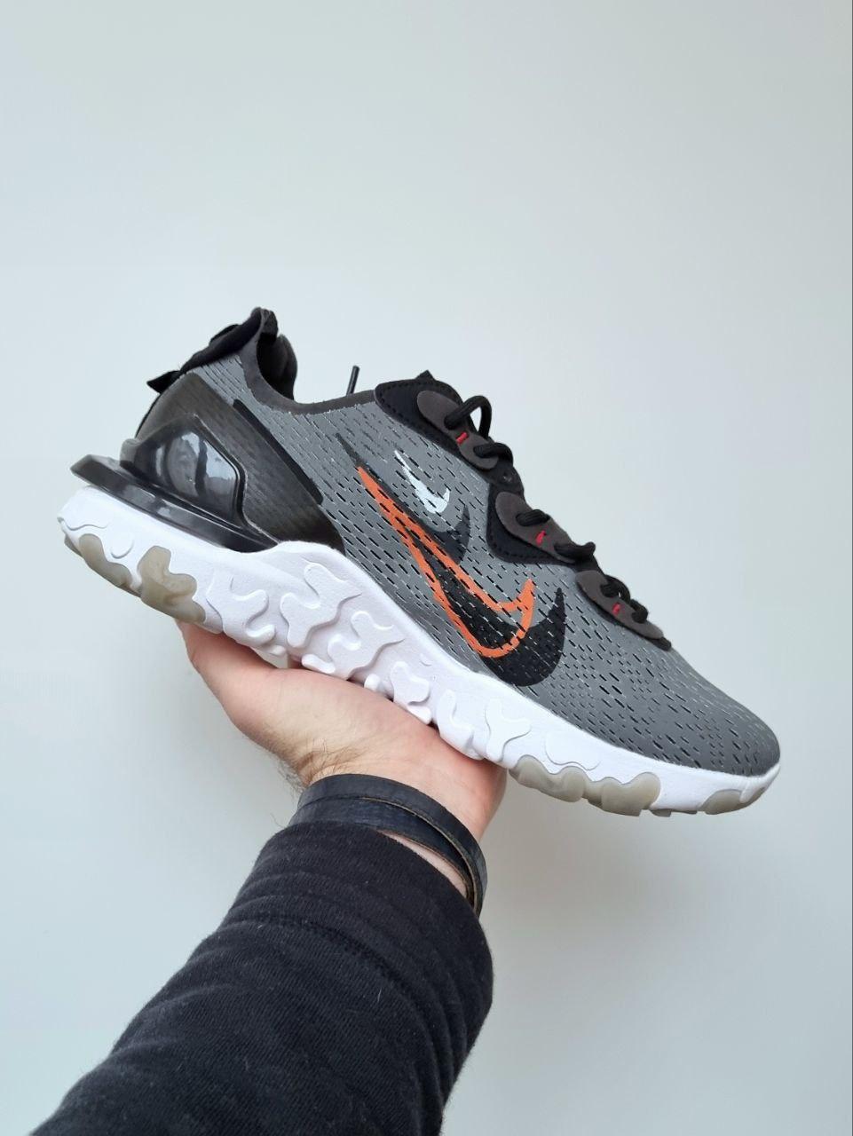 Чоловічі спортивні кросівки Nike React Vision (сірі) модні літні кроси 01420 Найк vkross