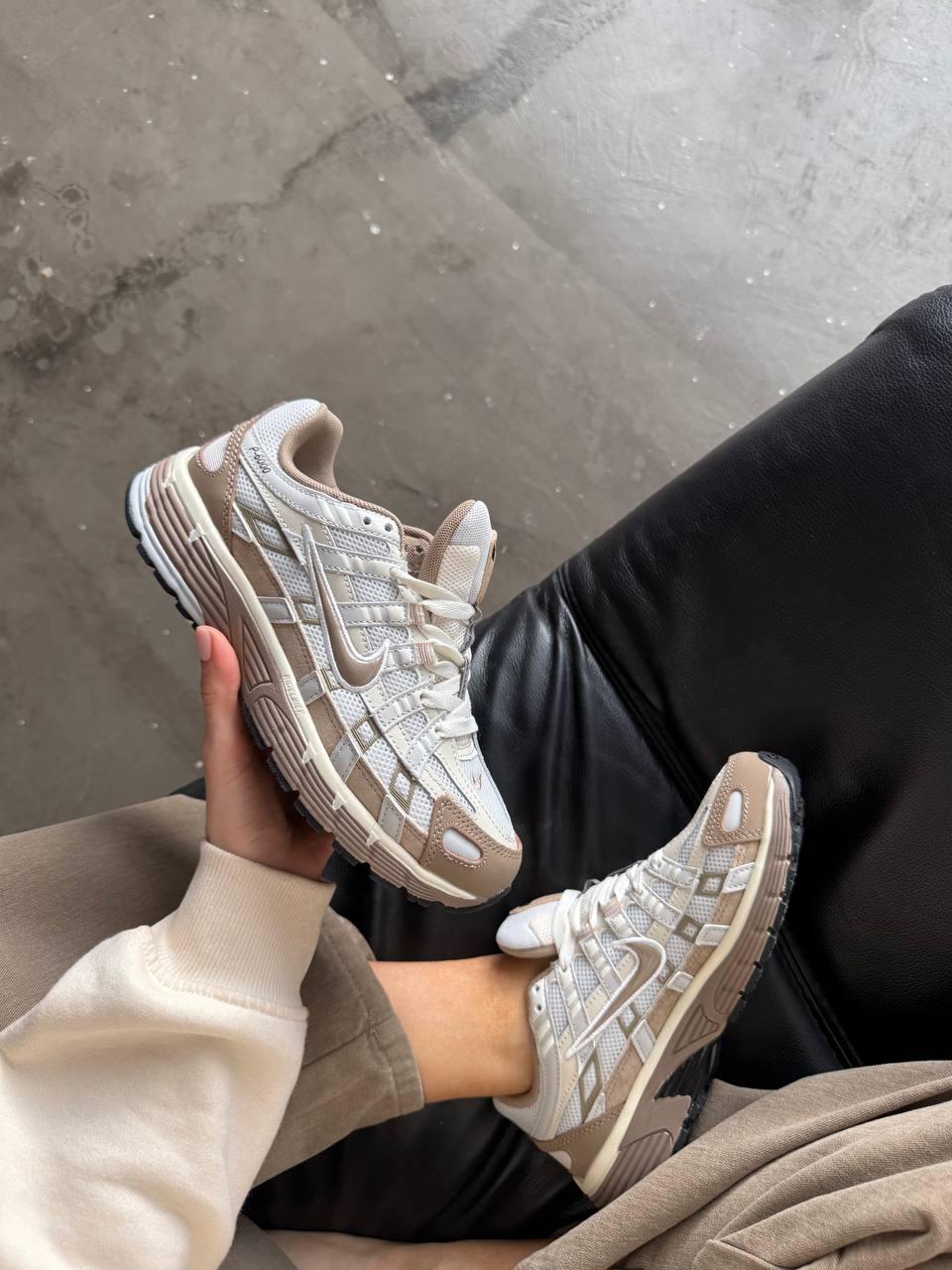 Жіночі демісезонні кросівки Nike P-6000 Beige (бежеві) модні спортивні кроси NK129 Найк vkross