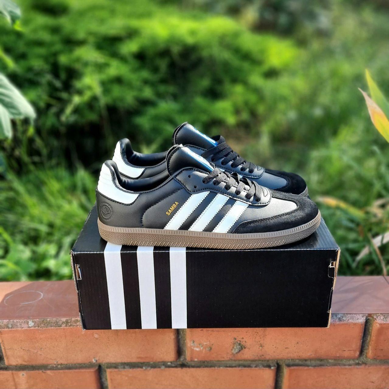 Чоловічі спортивні кросівки Adidas Samba OG (чорні) стильні повсякденні кроси 01145 Адідас vkross
