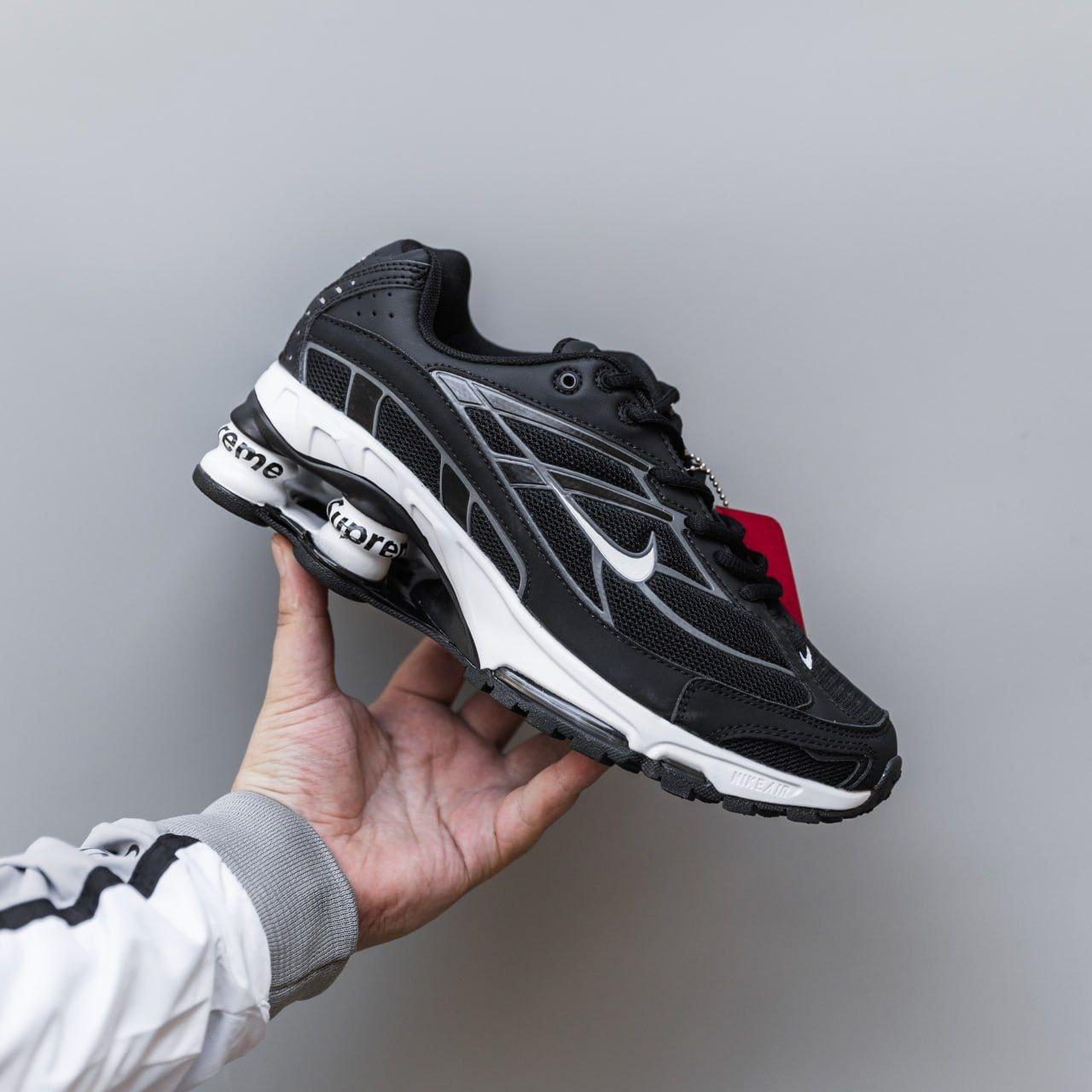 Чоловічі кросівки Nike Shox Ride2 Supreme Black/White (чорно-білі) спортивні кроси 1464ТР Найк vkross, фото 1