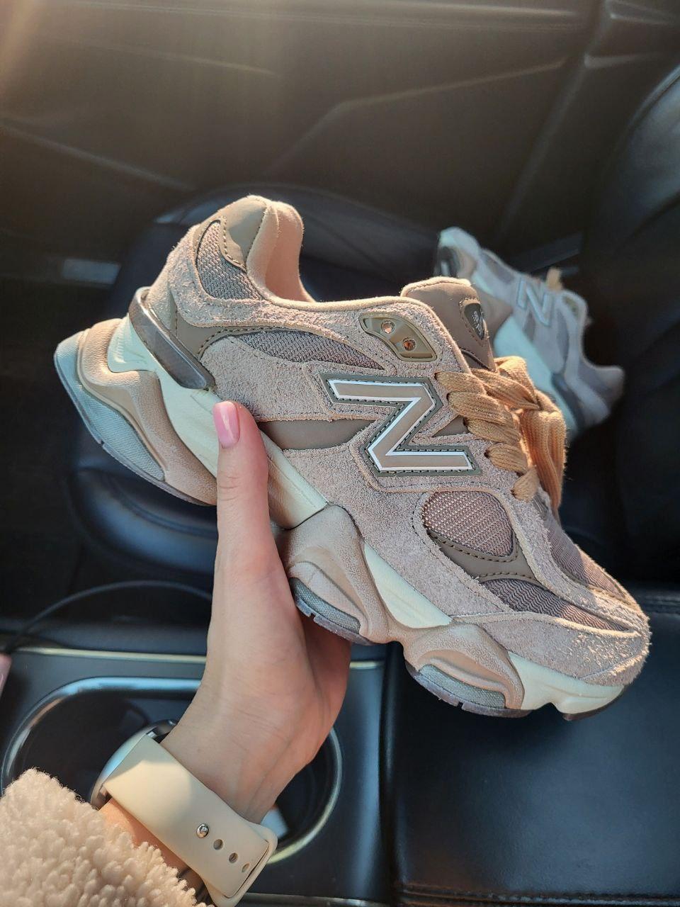 Жіночі спортивні кросівки New Balance 9060 Brown (коричневі) демісезонні кроси 668 Нью Беленс vkross