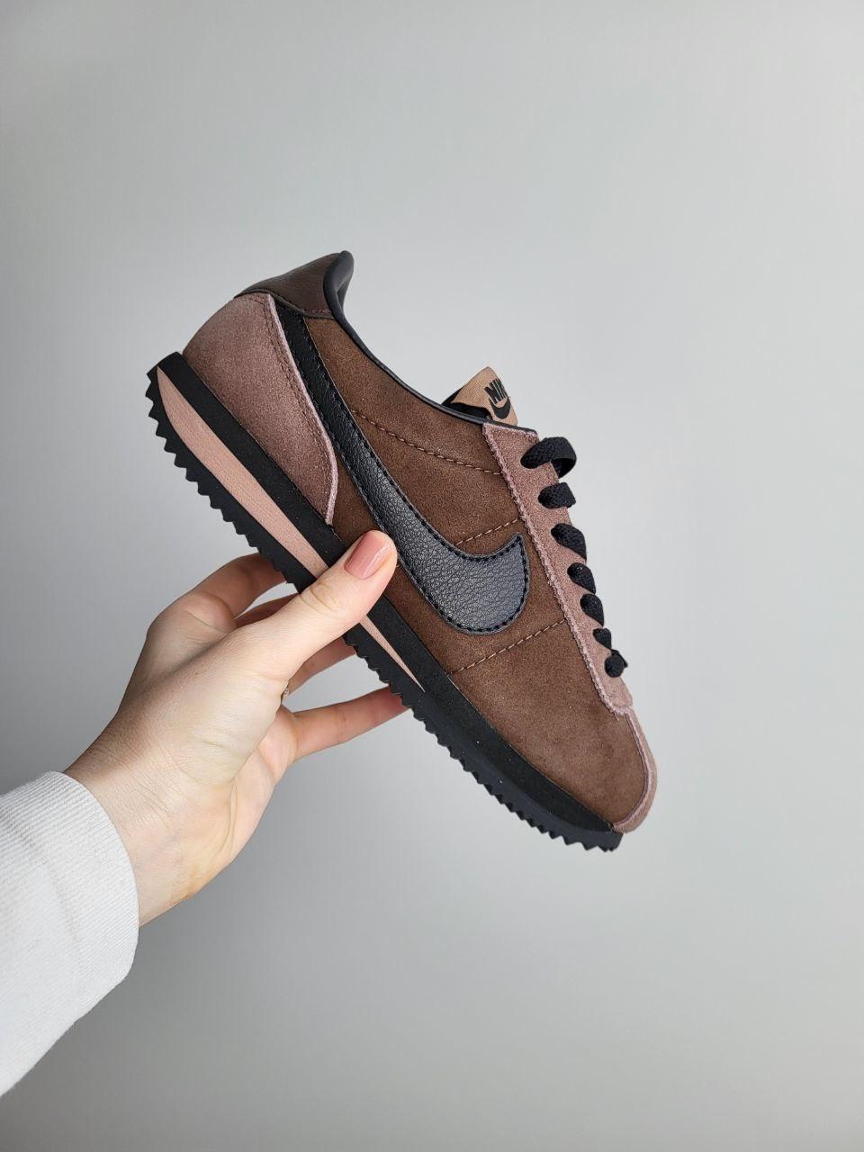 Чоловічі повсякденні кросівки Nike Cortez Brown (коричневі) модні демісезонні кроси 698 Найк vkross