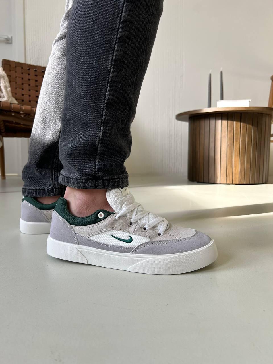Чоловічі кросівки Nike Sb skate shoes white green (білі із зеленим) повсякденні Ar99624 Найк vkross