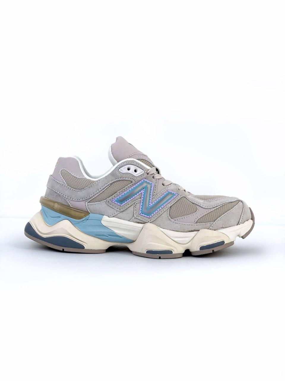 Жіночі спортивні кросівки New Balance 9060 Beige (бежеві) демісезонні кроси 7630 Нью Беленс vkross