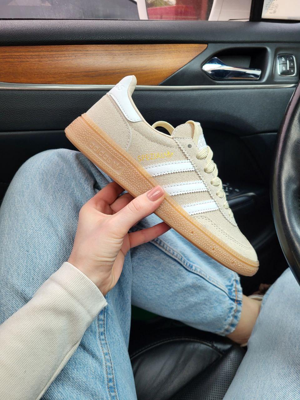 Жіночі демісезонні кросівки Adidas Spezial Butter Yellow (бежеві) стильні повсякденні кроси 721 Адідас vkross
