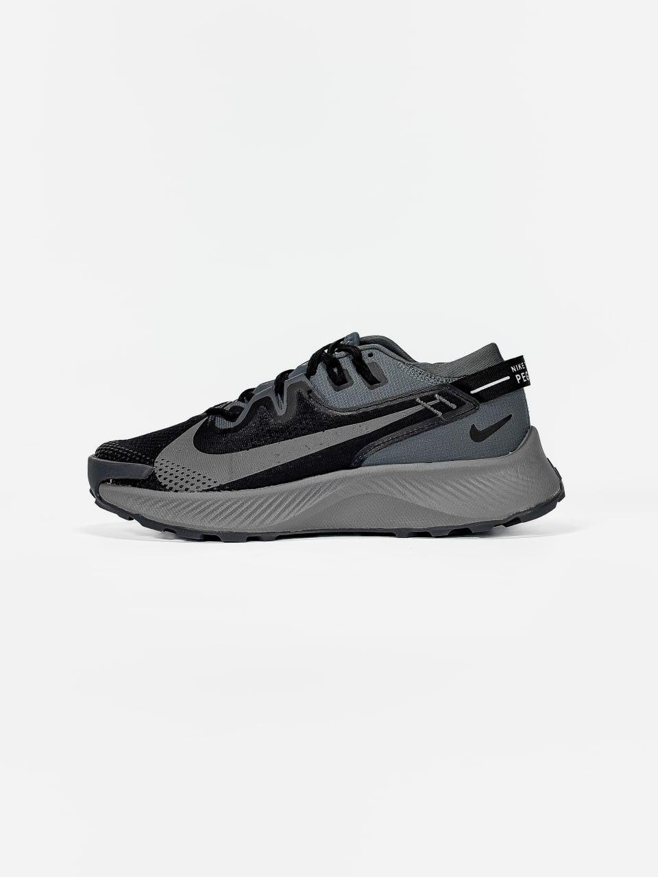 Чоловічі спортивні кросівки Nike Pegasus Trail 2 Black/Grey (чорно-сірі) стильні кросівки NK848-N Найк vkross